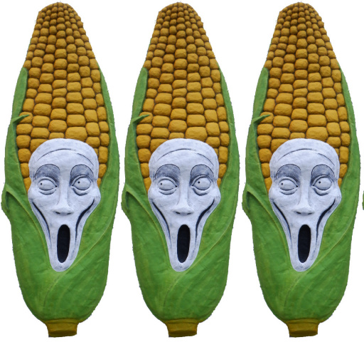 maize with screaming faces